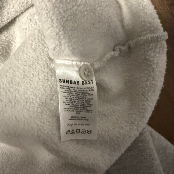 Sunday Best Grey Cropped Sweatshirt - Picture 3 of 5